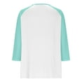 thumbnail image 5 of Uaswgudfs ​Women Blouses Long Sleeve V-Neck Button Down Blouse Top Raglan Sleeves & Flattering Shoulder Cut-Out Detailing Soft Smooth Knit Fitted Casual Shirt Green L, 5 of 9