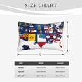 thumbnail image 4 of Xecao The Map Of United States for Decorative Throw Pillow Case for Couch,Sofa or Bed Set,Pillow Cover for Sofa Home Decor Ideal Gift(Pillow core not included)-16"x24", 4 of 6