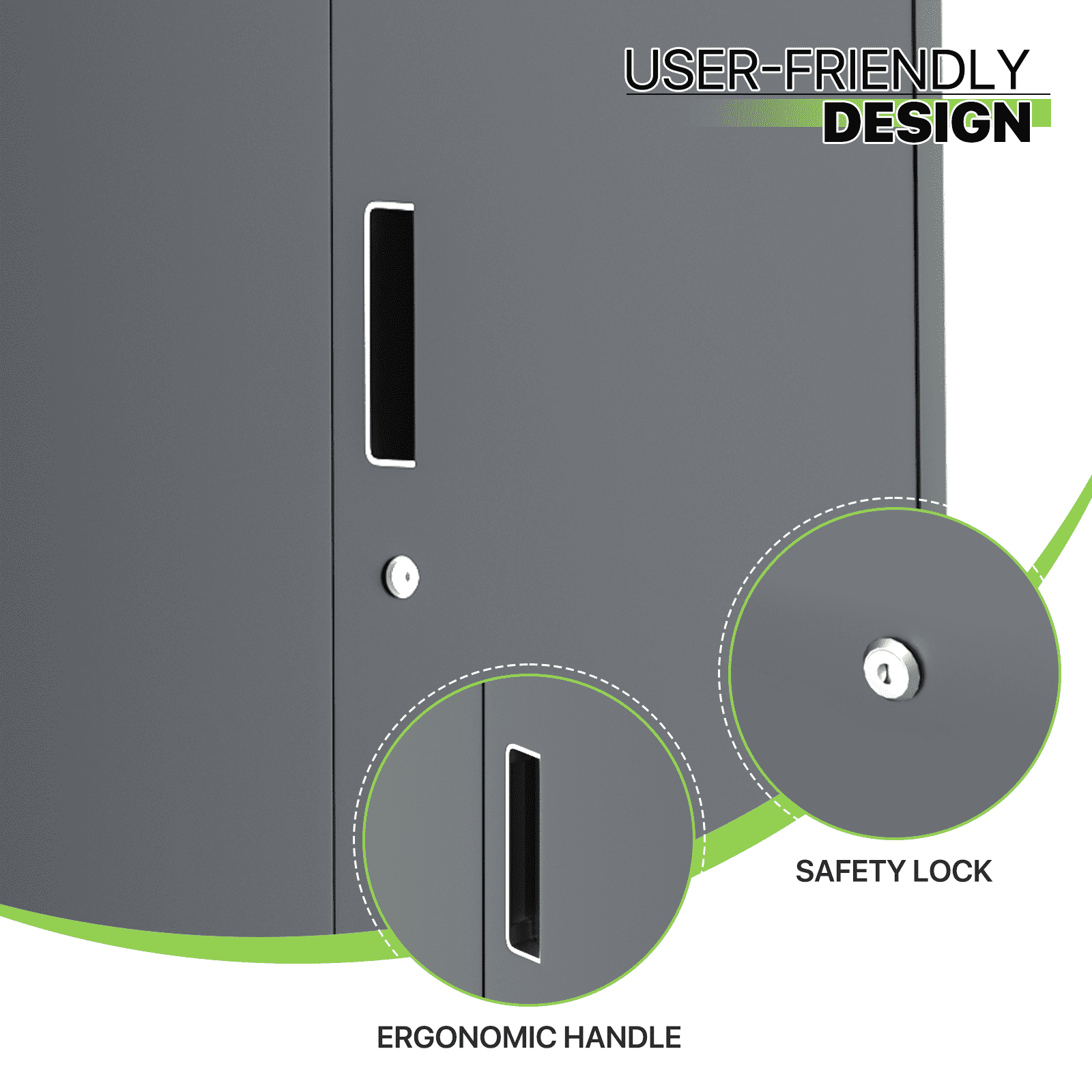 Magshion Metal Cabinet, 36" Tool Steel Locking Cabinet with Doors, Garage Storage Systems Lockable File Cabinet for Home Office Classroom, Grey