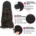 2 Style Baseball Hat Hair Extensions Cap Wig Full Wigs 22inch Hair