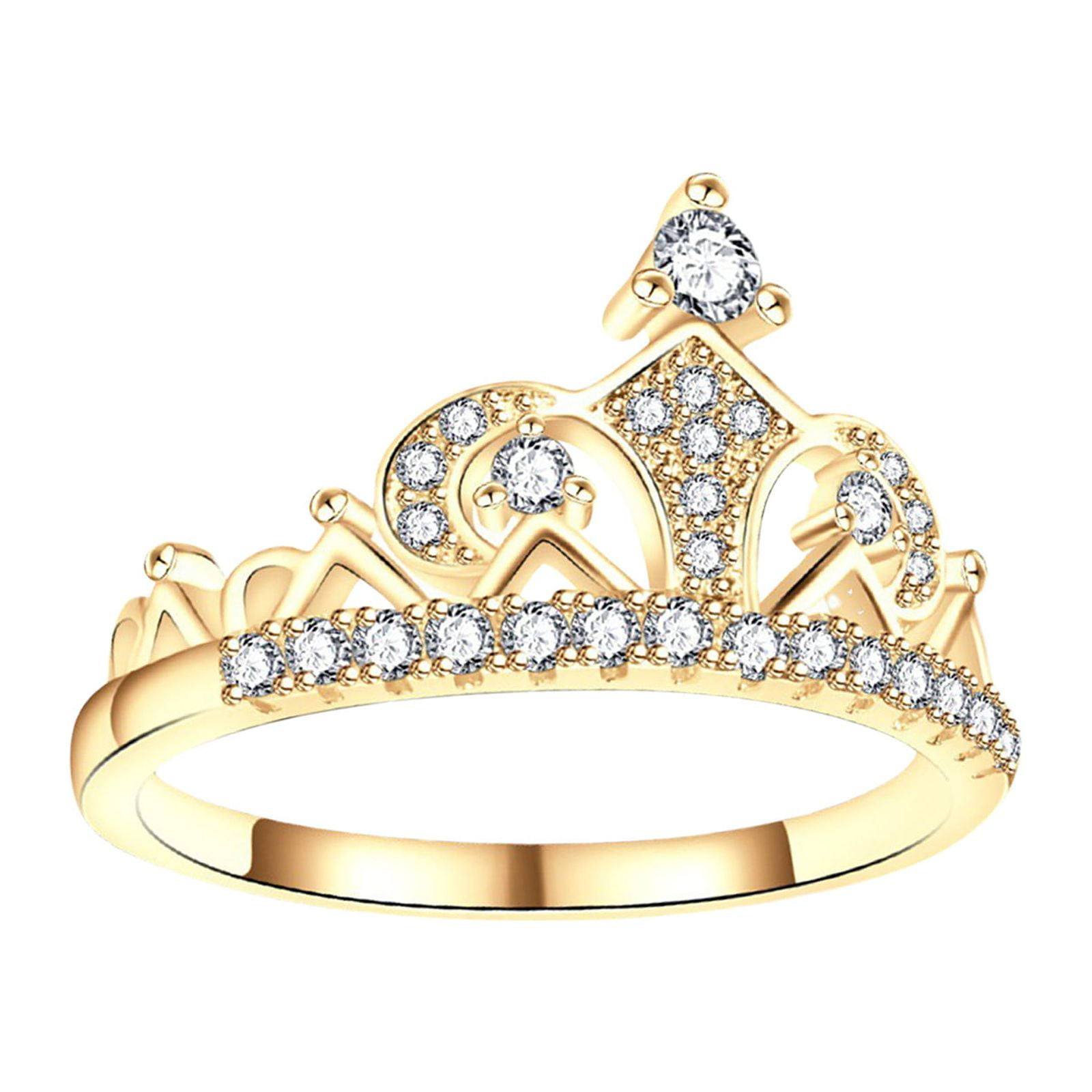 Canada Day Hot6sl Fall Savigs Household Essential New Crown Bride Crown Jewelry Diamond Crown Rings for Women Romantic Wedding Jewelry Christmas Gift Walmart