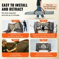 thumbnail image 4 of VEVOR Pop up Gazebo Tent, Pop-Up Screen Tent 6 Sided Canopy Sun Shelter with 6 Removable Privacy Wind Cloths & Mesh Windows, 12.5x12.5FT Quick Set Screen Tent with Mosquito Netting, Brown, 4 of 9