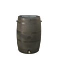 thumbnail image 1 of Baril de Pluie Plat 50USG - Brun avec Robinet en Laiton, 1 of 1
