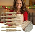thumbnail image 3 of Lovely Christmas Symbols Wooden Rolling Pin Household Non Stick Dough Roller for Kitchen Baking,,Jm2026, 3 of 5