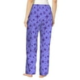 thumbnail image 2 of KLL Womens Purple Snowflake Elegance Print Pajama Pants Soft Pajama Bottoms for Women Cozy Lounge Pants-Large, 2 of 7