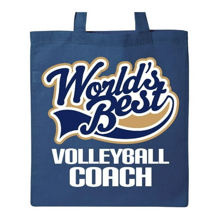 World's Best Volleyball Coach Tote Bag Royal Blue One