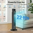 thumbnail image 4 of Quiet Tower Fan, Fans That Blow Cold Air, 80° Oscillating Fan with Remote, 7.5H Timer, 3 Speeds, Standing Fan Bladeless Fan Cooling Fan for Room Bedroom Office, 31 Inch, 4 of 10