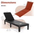 thumbnail image 3 of Costway Chaise Longue de Patio Fauteuil Inclinable avec Dossier Réglable à 3 Positions et Coussin Orange, 3 of 8