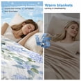 thumbnail image 2 of Blue Flower Cooling Blanket,Lightweight Breathable Summer Throw Blanket with Double Sided Cold Effect,Sage Green Eucalyptus Leaf Farmhouse Country Picnic Blankets Bed Sheet for Hot Sleepers 60"x80", 2 of 8