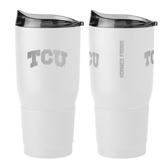 Logo Brands 607231 30 oz TCU Etch White Powder Coat Tumbler