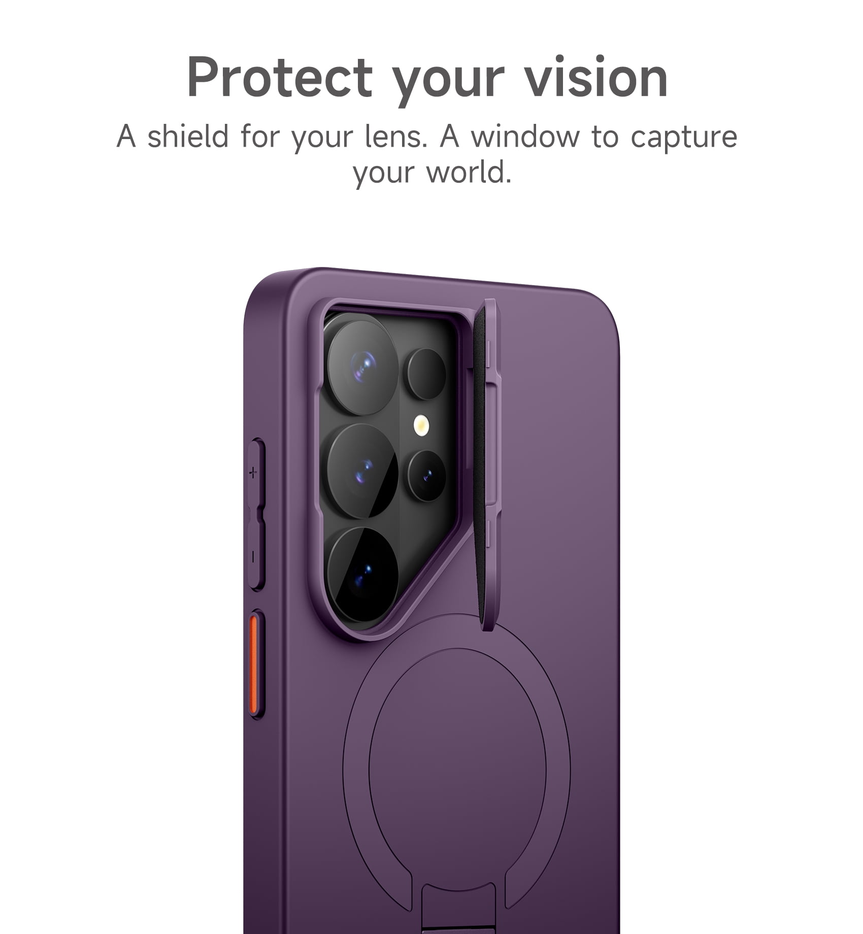 SURITCH for Samsung Galaxy S26 Ultra Phone Case, Magnetic Protective Cover with Camera Cover and Adjustable Metal Kickstand for Galaxy S26 Ultra, Purple