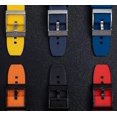 thumbnail image 3 of Soft Nature Rubber Silicone Watch Band 20mm 22mm 24mm Colorful Watchband For Superocean Navitimer/avenger/breitling Strap-dark Blue-with Black Buckl,22mm B logo,Light Blue, 3 of 5