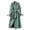 Green, variant on Women's Trench Coat - Turn-down Collar Solid Color, Double-breasted with Belt, Mid Length Loose Thermal Overcoat