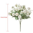 thumbnail image 2 of Naiovety Ramo de claveles artificiales, decoración de flores familiares, decoración de flores de simulación, ramo de flores falsas de seda para fiesta Flores artificiales blanco PC 1 Naiovety HA6616-03B, 2 of 6