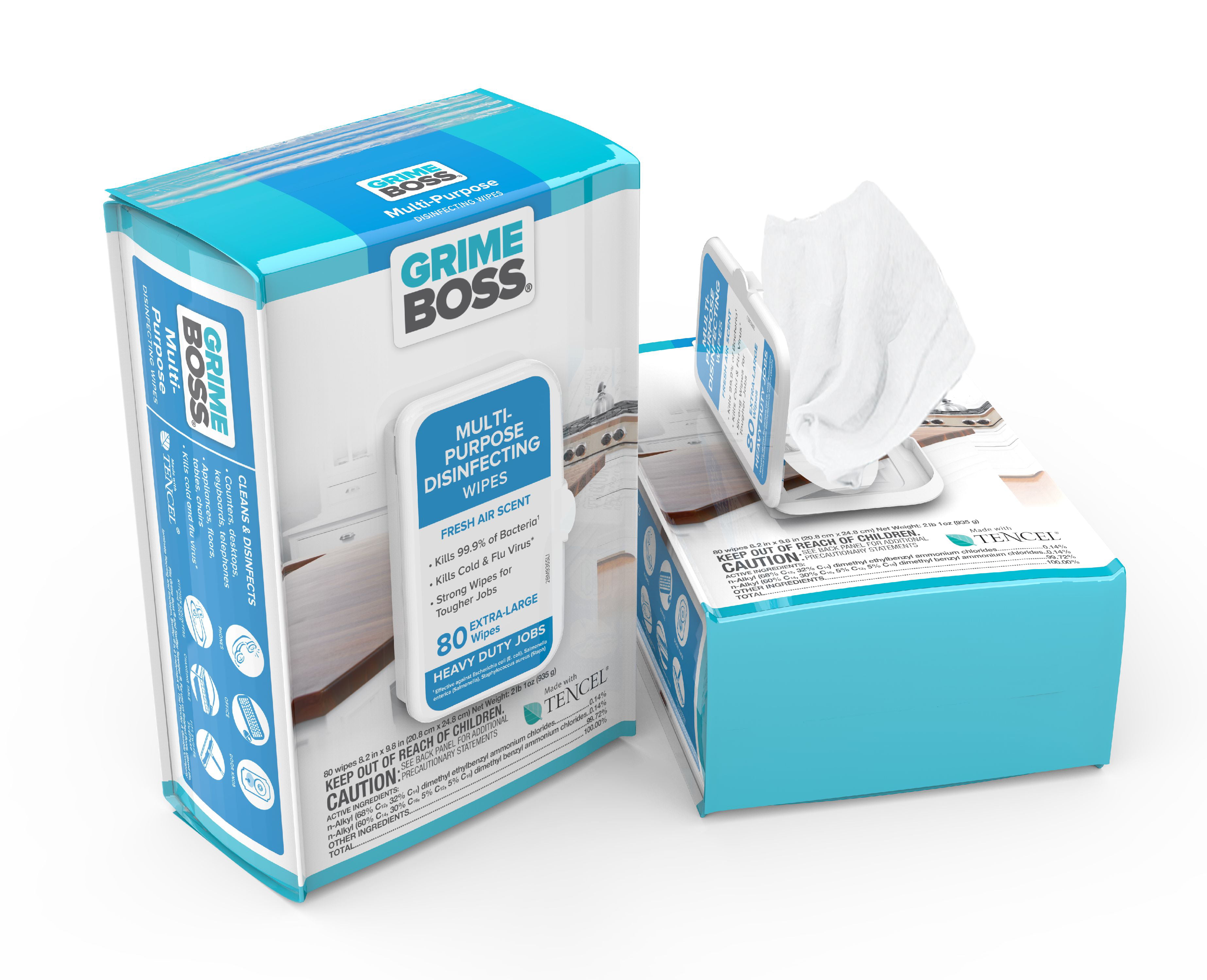 Grime Boss 10 Ct Heavy Duty Cleaning Wipes, 518091
