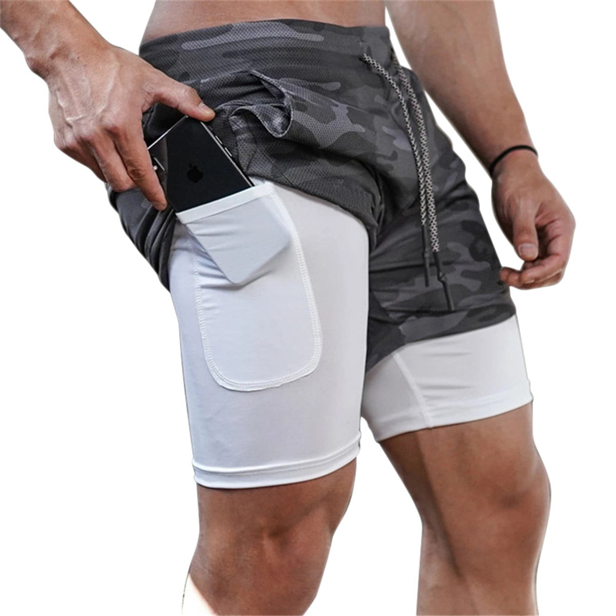 men's short tights with pockets