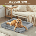 thumbnail image 6 of PayUSD Orthopedic Dog Bed for Medium Dogs Waterproof Memory Foam Dog Sofa Beds with Sides Non-Slip Bottom and Egg-Crate Foam Dog Bed with Removable Washable Cover, Light Grey (30"Lx20"Wx6.5" Th), 6 of 8
