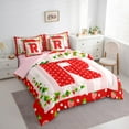 thumbnail image 3 of Manfei Polka Dots Initial R 7-Piece Twin Bedding Set - Kawaii Strawberry/Christmas, 3 of 8