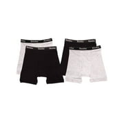Knocker Men's 4 Pack of Boxer Briefs Underwear-Small-2 White, 1 Black, 1 Gray