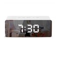thumbnail image 4 of Yuarrent Reloj despertador con espejo LED Digital Snooze Wake Up reloj de luz electrónica gran tiempo reloj con pantalla de temperatura decoración Almacenamiento y organización del hogar Yuarrent HA023868-00, 4 of 6