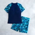 thumbnail image 6 of Ailaofu Women's 2 Piece Swimsuits with Short Sleeve Top and Boyshort, 6 of 7