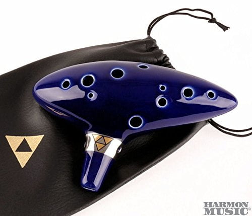 Legend Of Zelda Ocarina Of Time 12 Hole Ocarina With 2 Songbooks And Triforce Bag Beautiful Hand Crafted 12 Hole Ocarina Made From High Quality Kiln Fired By Harmon Music Walmart Com