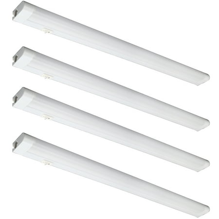

TORCHSTAR 22Inch Extendable Under-Cabinet Light Eye Care 4200K Cool White 780lm Integrated T5 Tube Multi-Functional LED Workbench Light Plug & Play Linear LED Light Bar 4Pcs