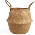 thumbnail image 4 of ShadeMart 12.6" Diameter x 11" High Seagrass Belly Storage Basket with Handles - Multi-Purpose for Plants, Laundry & Groceries, 4 of 7