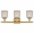 thumbnail image 2 of 516-3W-SG-G559-5ME Innovations Lighting Bridal Veil - 3 Light Bath Vanity-10 Inch Tall and 25 Inch Wide-Satin Gold Finish-Mercury Glass Color, 2 of 2