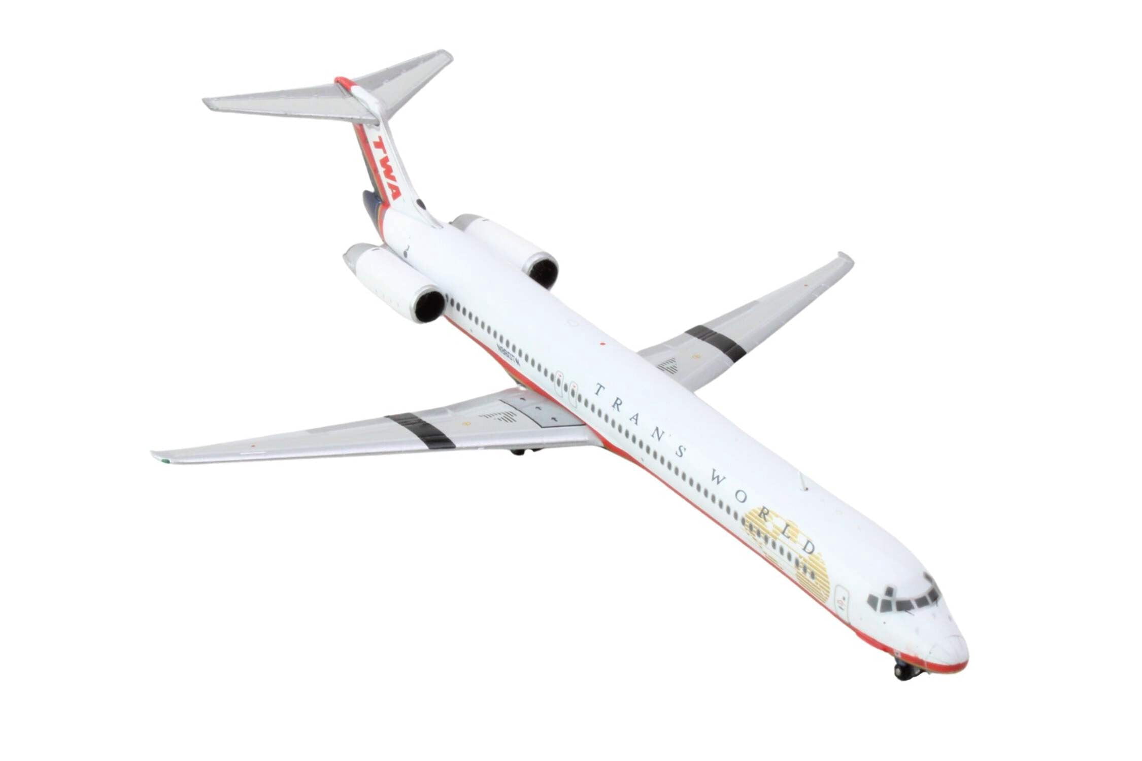 McDonnell Douglas MD-82 Commercial Aircraft "Trans World Airlines" White w/Red 1/400 Diecast Model Airplane by GeminiJets