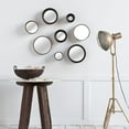 thumbnail image 2 of S/8 Brown Metal Wall Mirrors, 2 of 3