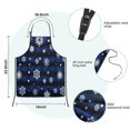 thumbnail image 7 of Blue Christmas Snowflake Pattern Kids Aprons for Girls and Boys,Adjustable Neck Strap Toddler Aprons for Kids Cooking Baking, 7 of 7