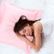 thumbnail image 3 of Juego de fundas de almohada PiccoCasa de satén de 2 piezas, fundas de almohada de satén sedoso estándar/reina durazno, 3 of 7