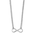 thumbnail image 4 of Diamond2Deal 925 Sterling Silver RHplated Polished Chain Necklace for Women 1, 4 of 6