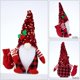 thumbnail image 4 of Adornos navideños de peluche con gnomos, bandeja escalonada con gnomos de peluche, muñecos sin rostro con cuadros de búfalo (2 piezas), 4 of 4