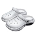thumbnail image 6 of Unisex Garden Clogs, Womens and Mens on Shoes, Comfortable Quick Dry Lightweight Sandals for Beach Casual, Indoor and Outdoor(White,8.5), 6 of 7