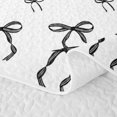 thumbnail image 5 of Erosebridal Princess Ribbon Quilt Full, Cute Bow-Tie Full Bedspread Sets, Black Reversible, Solid Black, 3-Piece (1 Coverlet and 2 Pillowcases), 5 of 7
