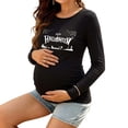 thumbnail image 4 of Maternity Halloween Shirt Cute Funny Halloween Pregnancy Tee Christmas Pumpkin Print Top Crew Neck Long Sleeve T-Shirt, 4 of 5