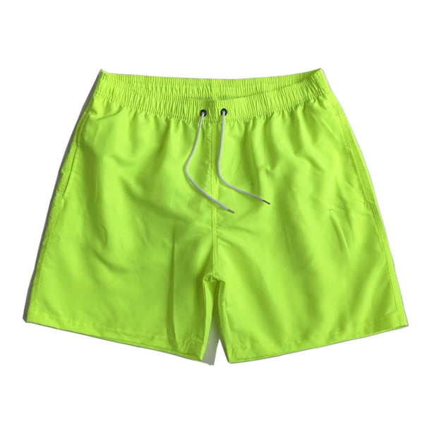 Pantalones de playa de un cuarto de largo de fibra de poliéster para hombres, pantalones cortos de baño de secado rápido de cinco minutos para hombres, pantalones de playa deportivos