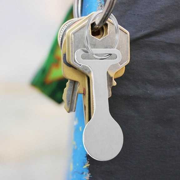 WHAMVOX 4Pcs Portable Silver Quarter Holder Keychain Coin Holders for Shopping Cart