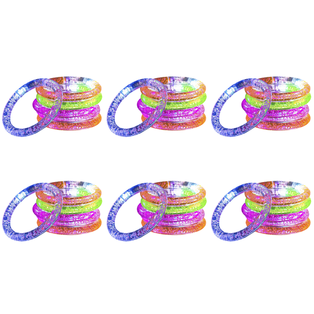 Pulseras Con Navideña Suministros para Fiestas Carnaval LED Y Adultos (6 Unidades)