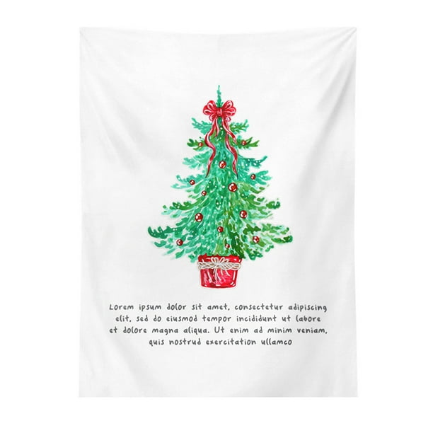 Yhmxh Decoración navideña, tela colgante para fiestas, fondo de árbol de Navidad, regalo