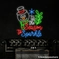 thumbnail image 4 of Glowneon Tis The Season To Sparkle Neon Sign, Snowman LED Lights, Christmas Quotes LED Sign, 4 of 5