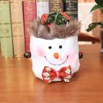 thumbnail image 2 of Kearding Bolsas con cordón de Navidad Bolso de Papá Noel Elk Decoración de árbol de Navidad Felpa de gran capacidad Bolsa de regalos de Kits de decoración para fiestas Muñeco de nieve, 2 of 6