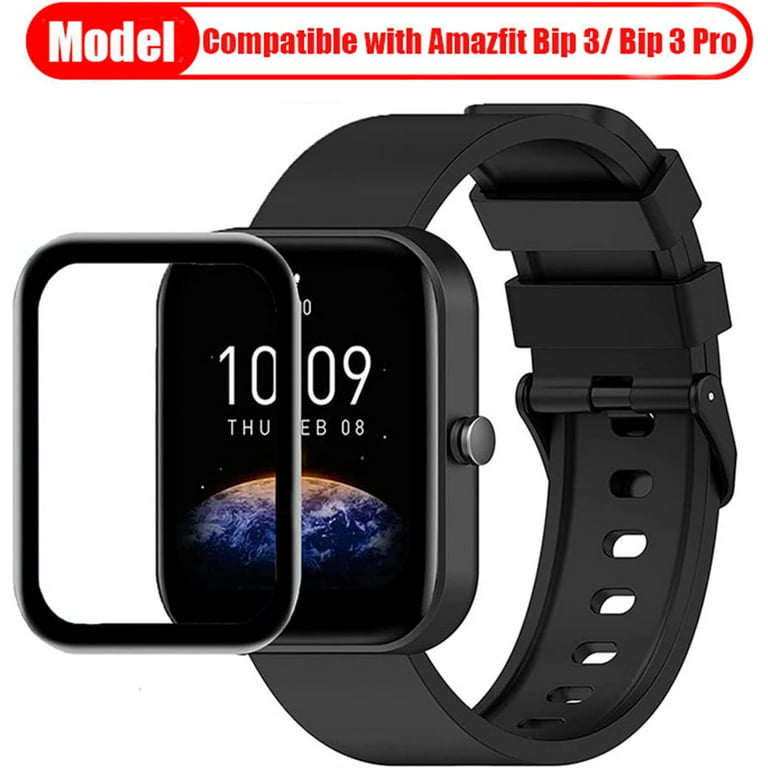 Qaerre 5-Pack Screen Protector Case Compatible with Amazfit Bip 3/ Amazfit  Bip 3 Pro Smartwatch, Hard PC Bumper Case Ultra-Thin Scratch Resistant