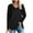 Black, variant on Oplxuo Tunic Tops for Women Dressy Casual 2025 Fall Ribbed Knit V Neck Long Sleeve Pullover Solid T-Shirts Blouses