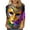06 Multicolor, variant on YueHuiYing Mardi Gras Shirts for Women Outfits Mardi Gras Outfit for Women Mask Graphic Printed 3/4 Sleeve Carnival Shirt