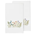 thumbnail image 2 of Authentic Hotel and Spa  White Turkish Cotton Wildflowers Embroidered Bath Towels (Set of 2), 2 of 3