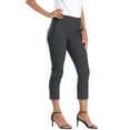 thumbnail image 5 of HDE Pull On Capri Pants For Women with Pockets Elastic Waist Cropped Pants Charcoal - XXL, 5 of 6