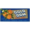 thumbnail image 3 of Anonymous 14x8 Black Modern Framed Museum Art Print Titled - Gold Dam Brand Florida Citrus Label (1930-1950), 3 of 5